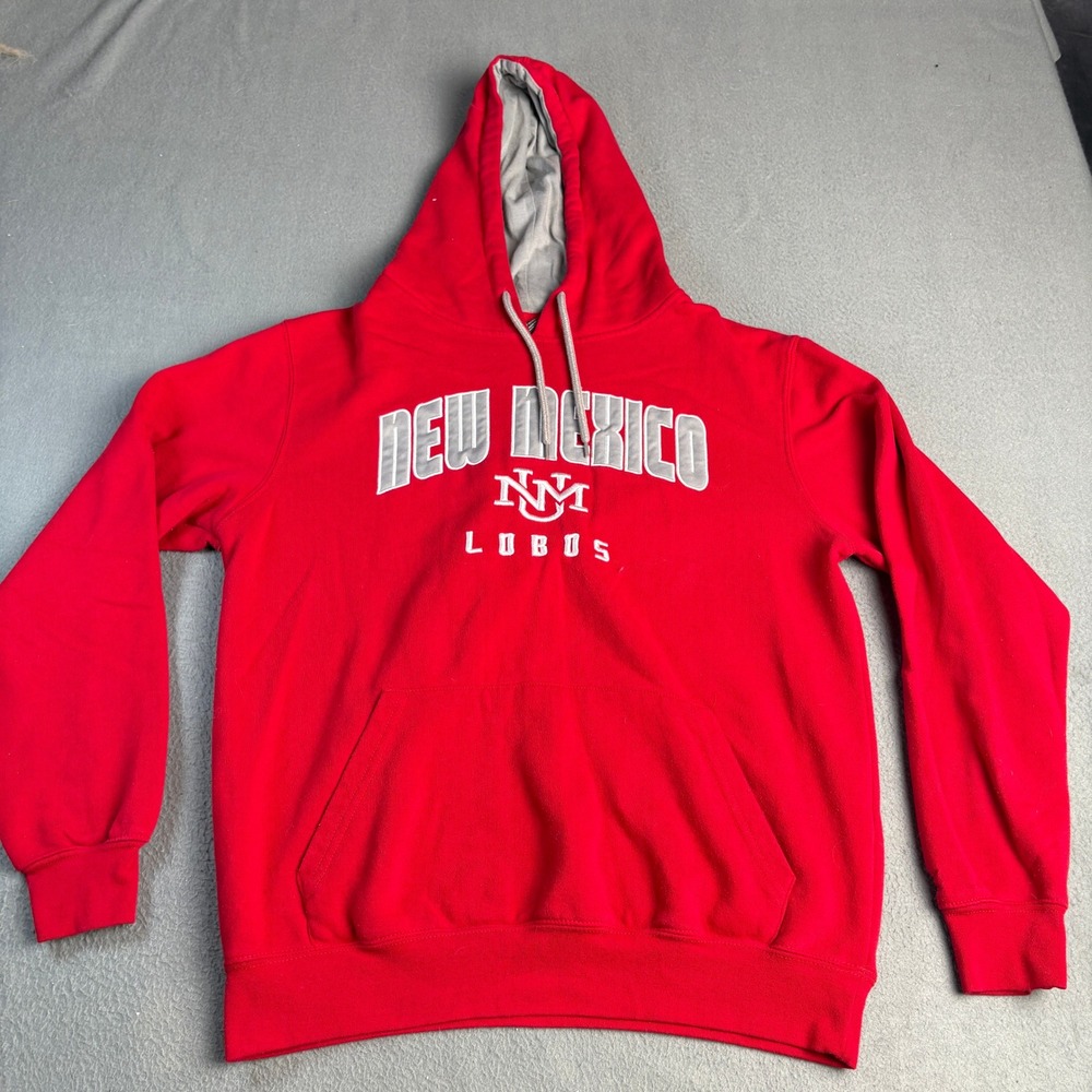 Colosseum New Mexico Lobos Hoodie Mens Medium Red UNM NCAA Sweatshirt